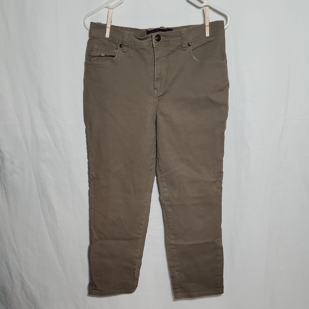 Gloria Vanderbilt Tan Straight Leg Jeans